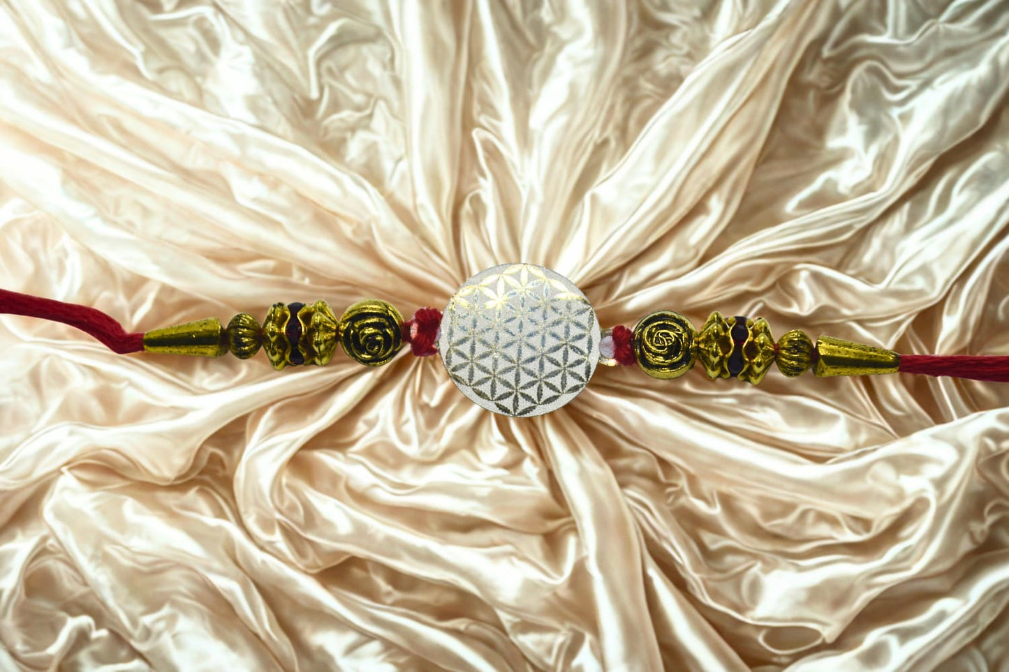 Antique Style Silver Rakhi