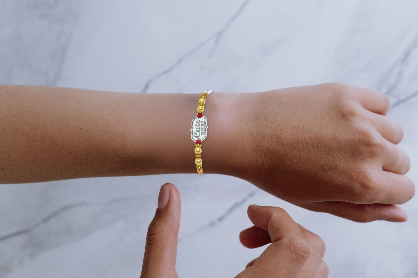 Cute Bhai Silver Rakhi