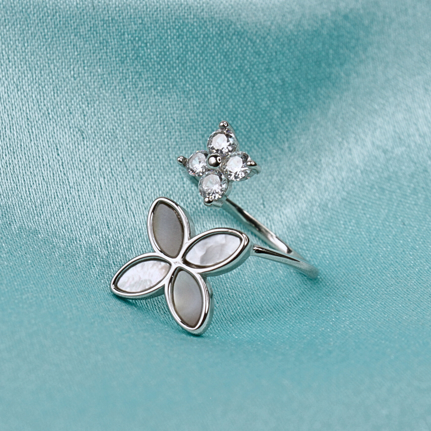 Silver Swish Of Shine Ring