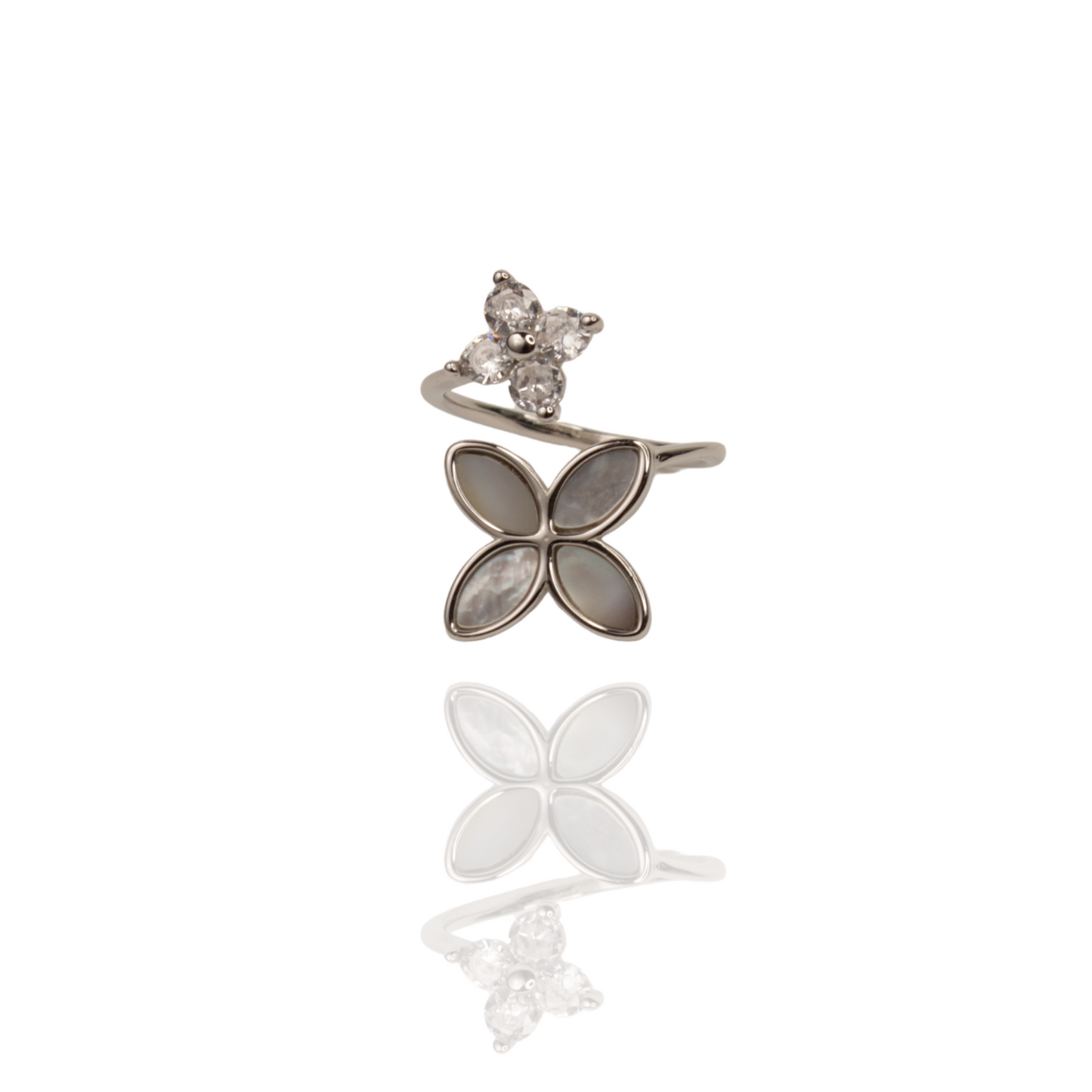 Silver Swish Of Shine Ring