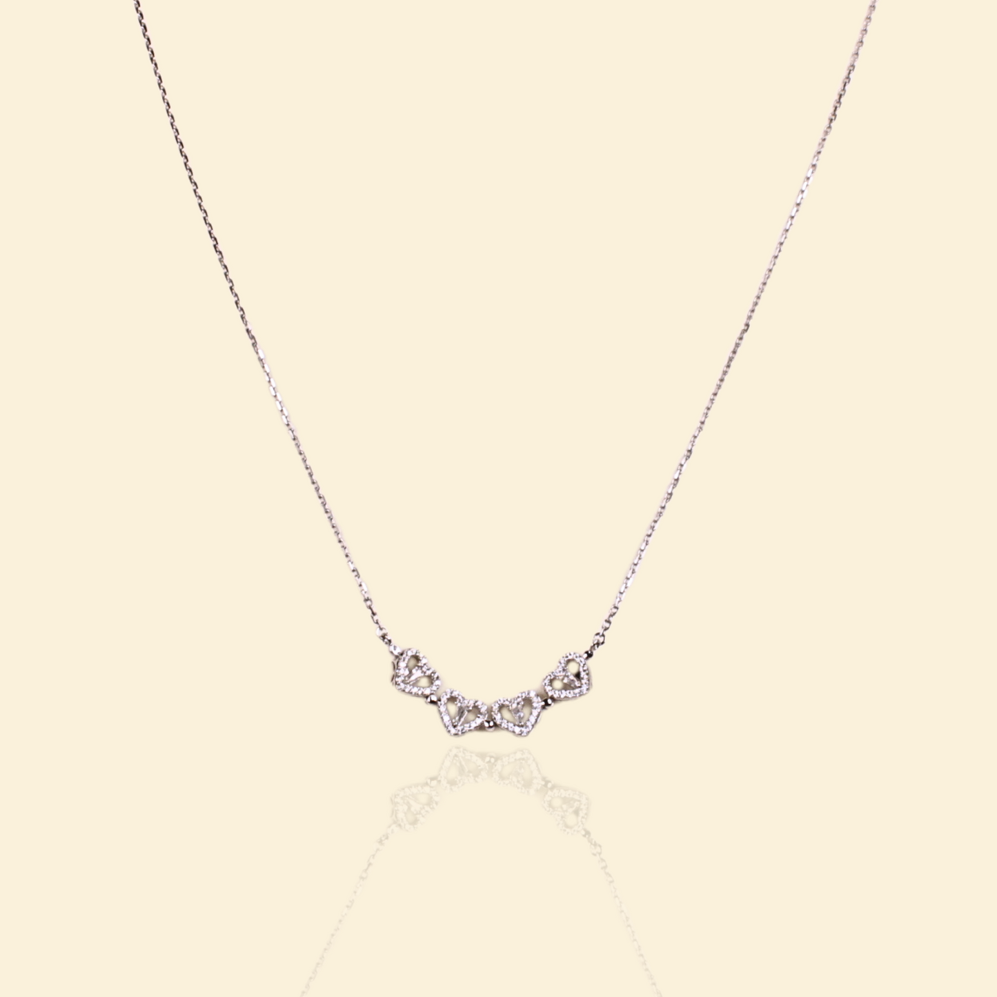 Silver Clover Heart Convertible Necklace