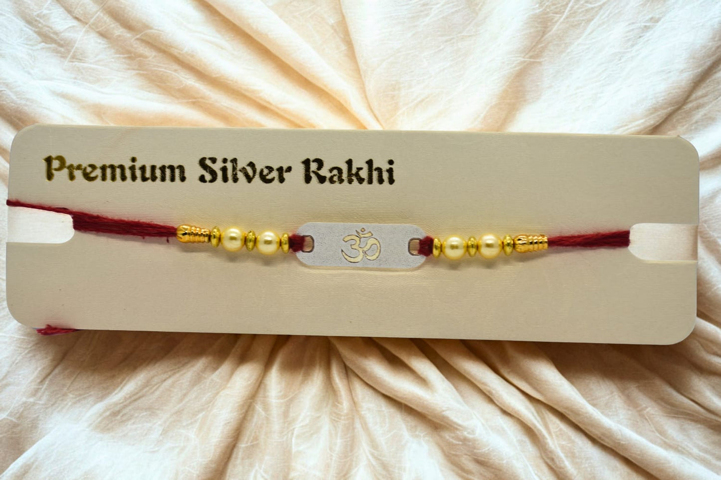 Om Divine Silver Rakhi