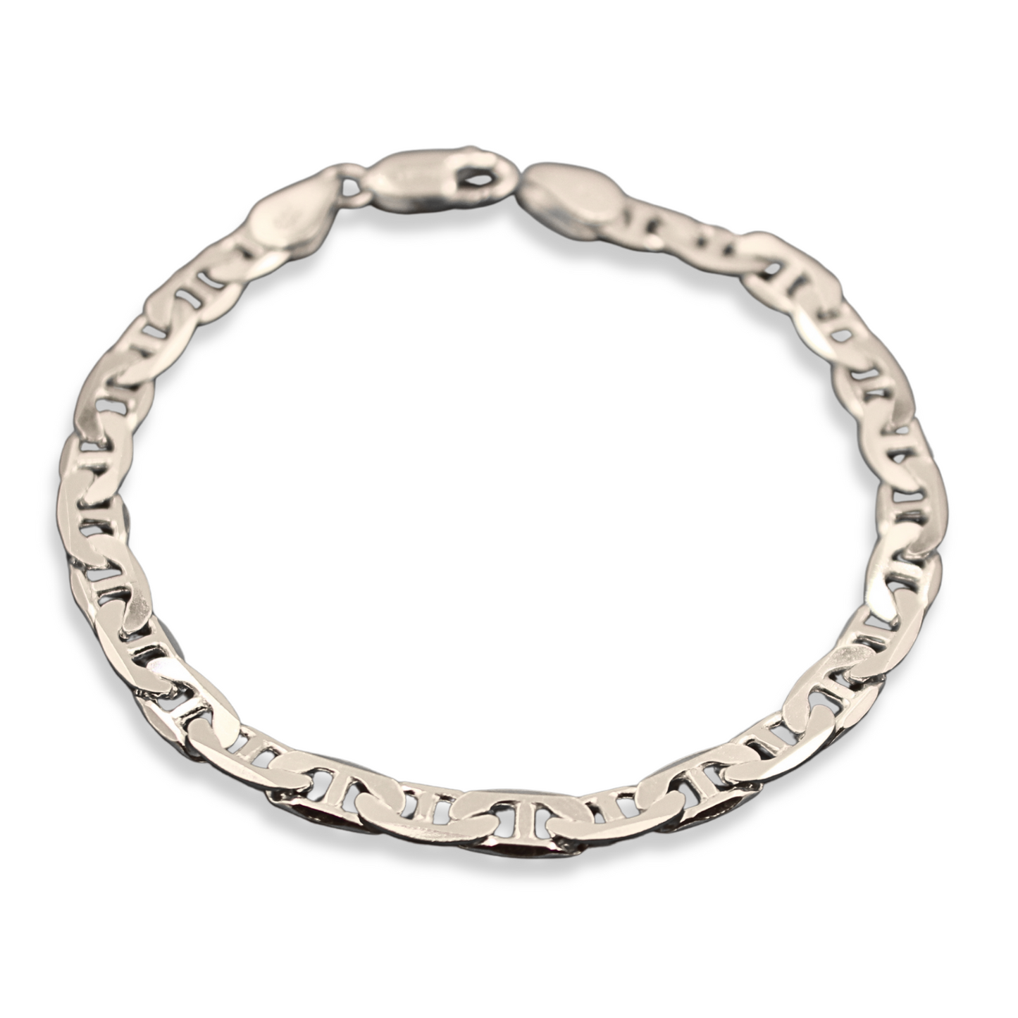 Bold Curb Link Silver Bracelet