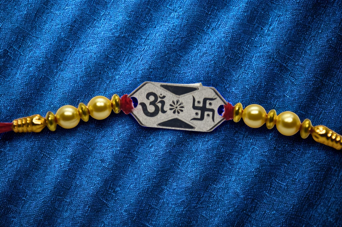 Om Swastik Silver Rakhi