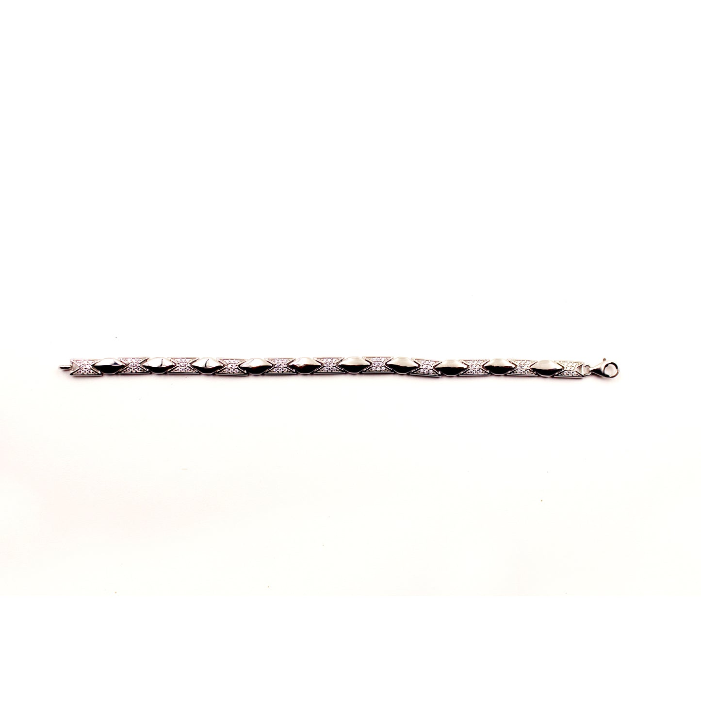 Silver Fishbone Link Bracelet