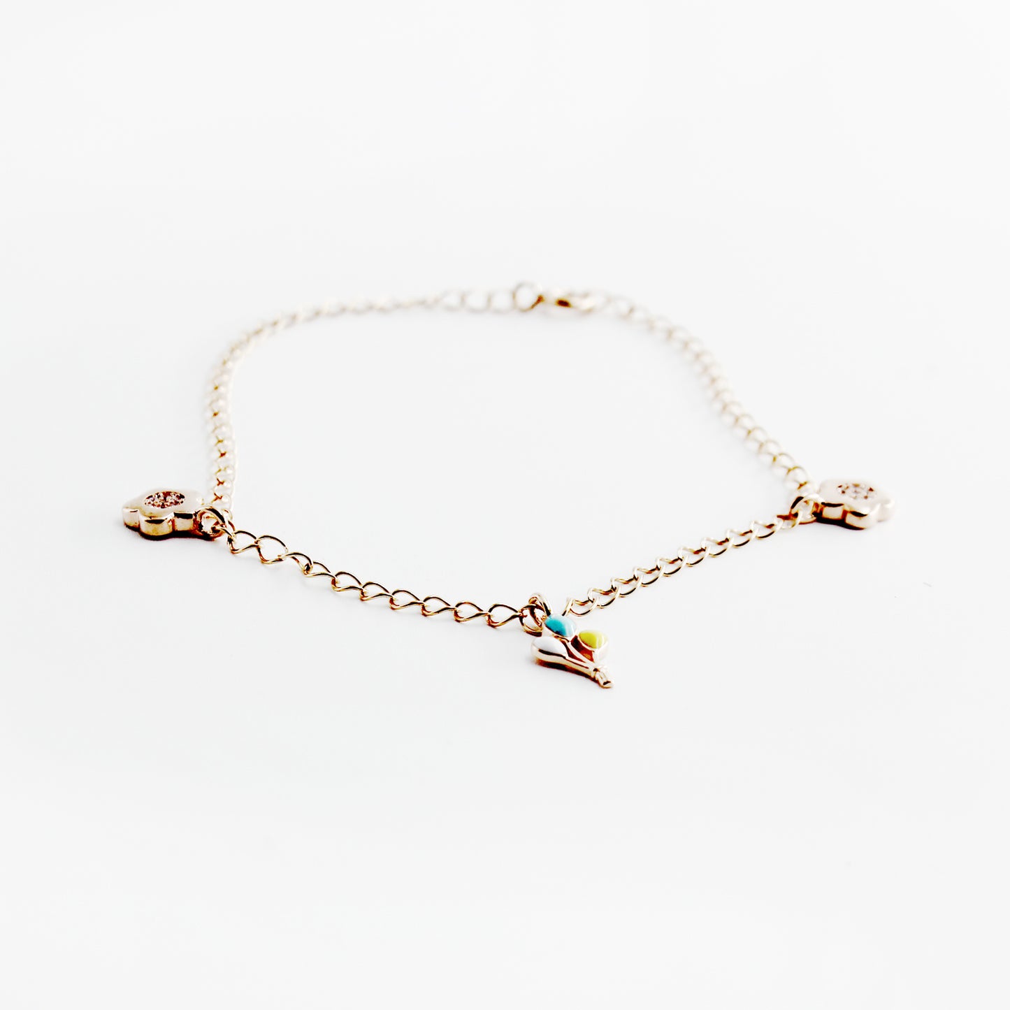 Rose Gold Flower With Balloon Bracelet