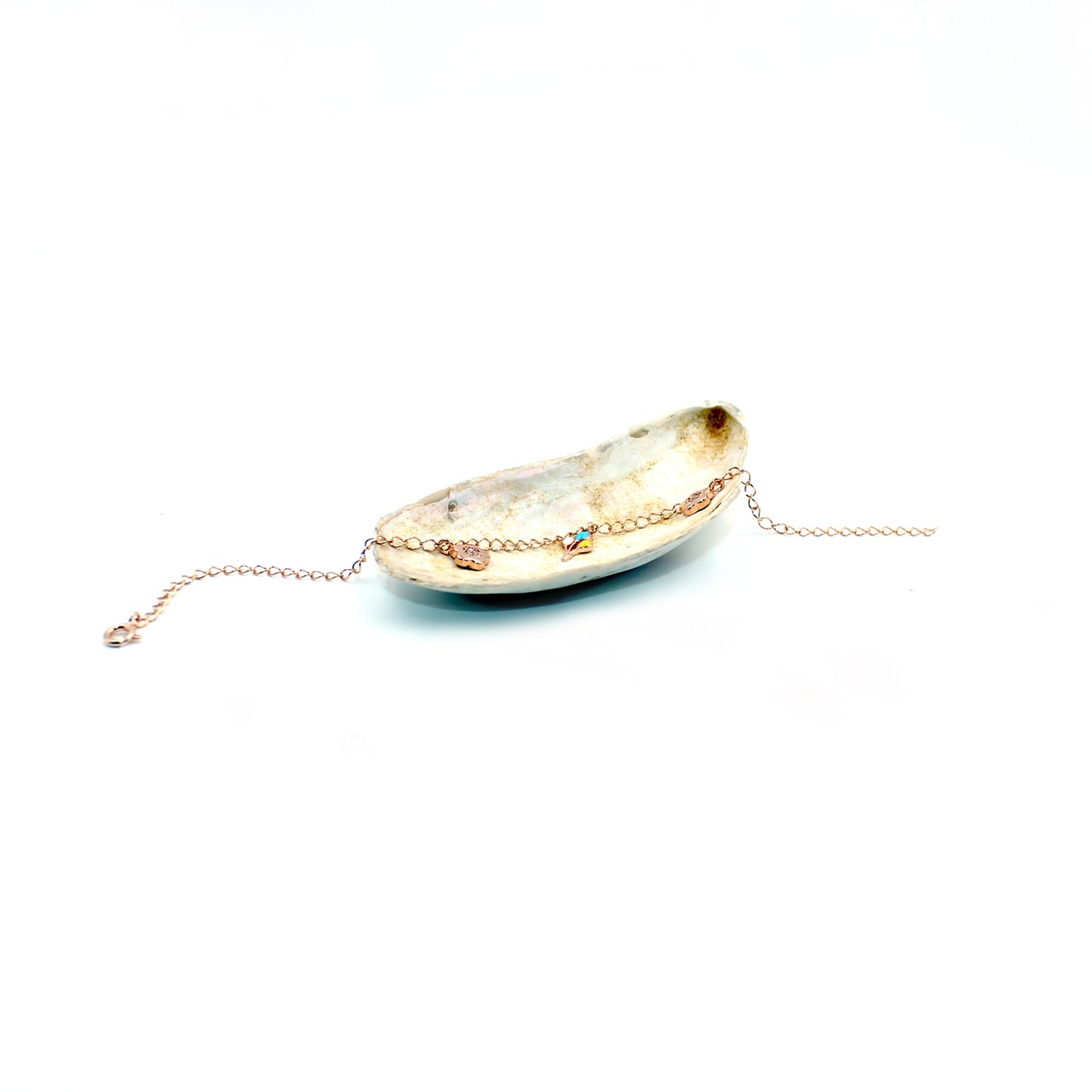 Rose Gold Flower With Balloon Bracelet