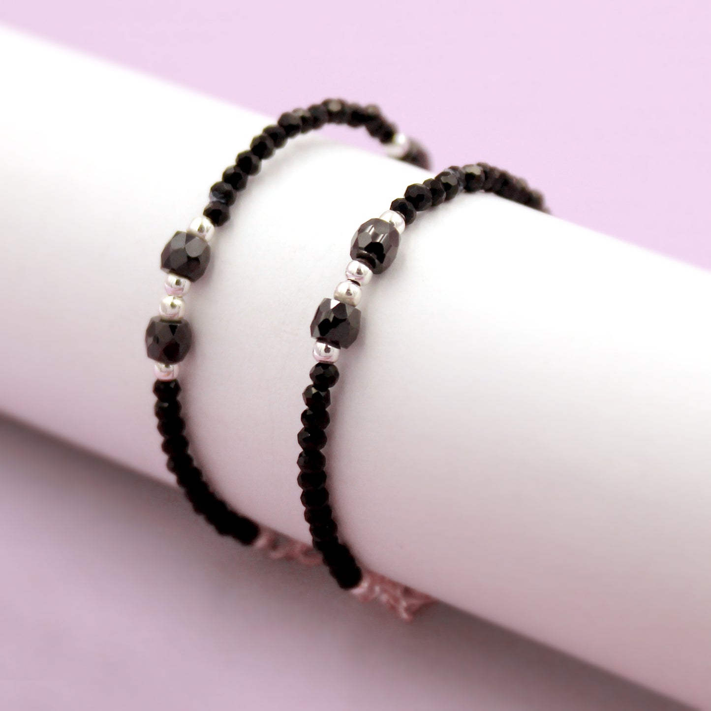Silver And Black Beads