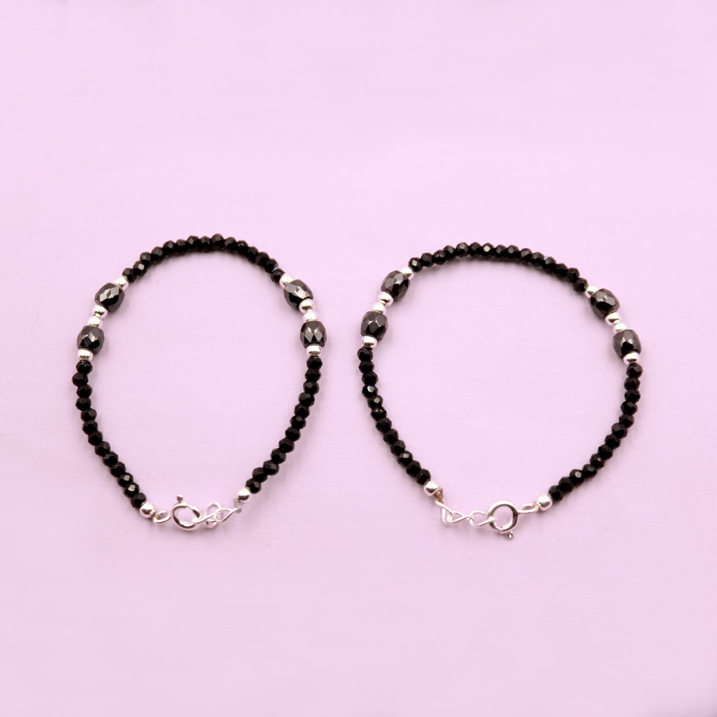 Silver And Black Beads