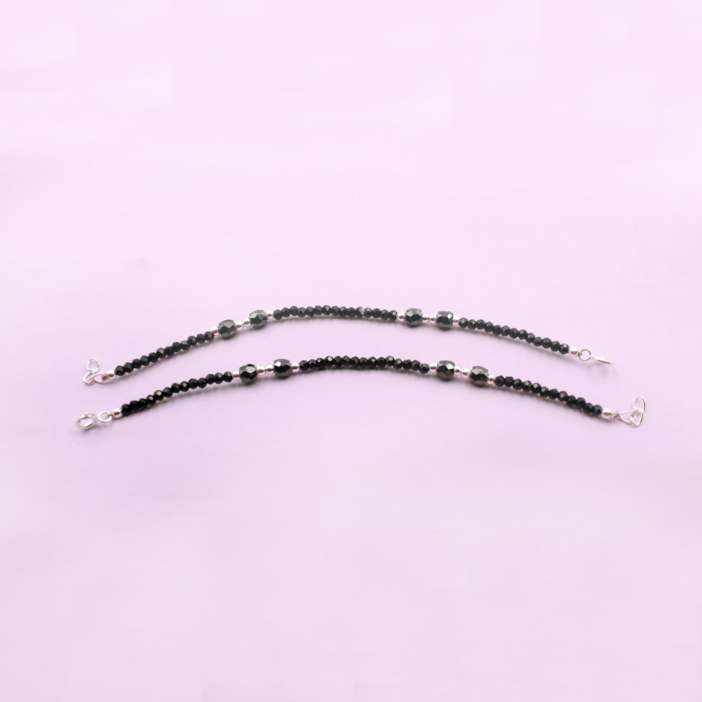 Silver And Black Beads