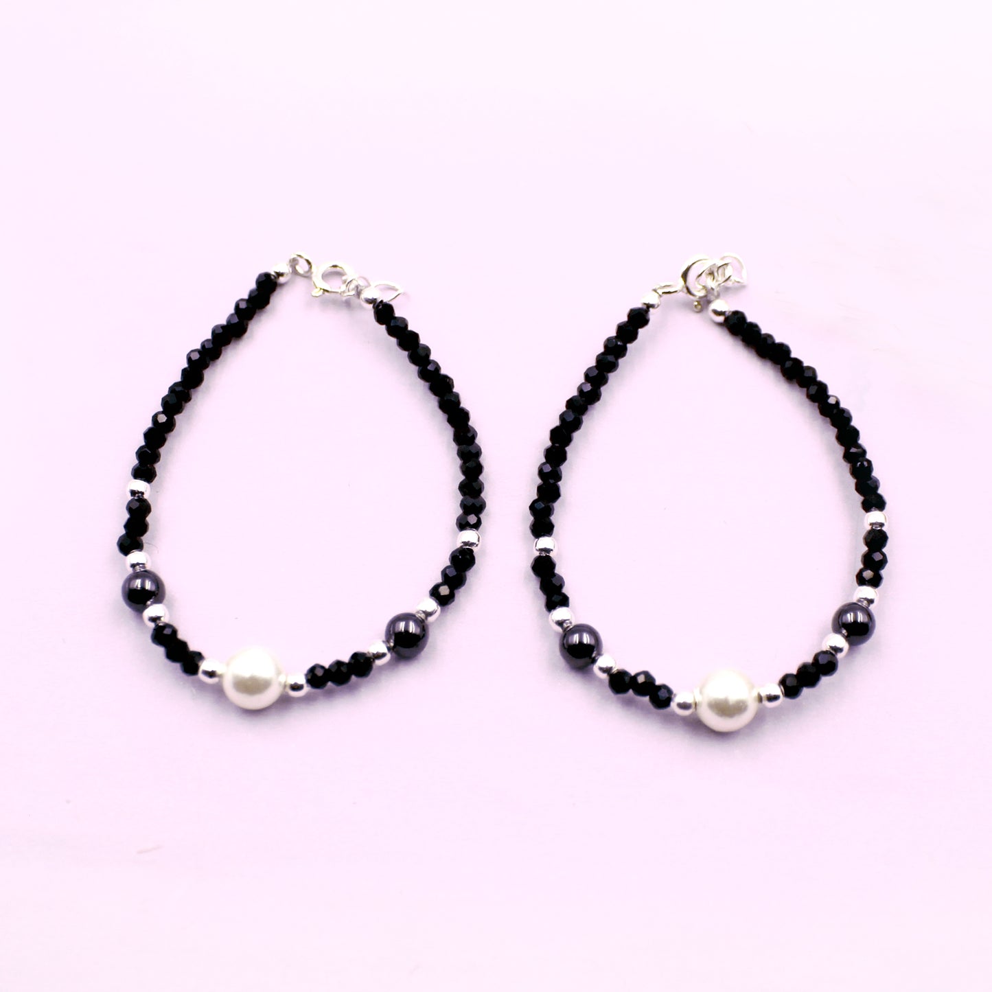 Pearl With Black Beads