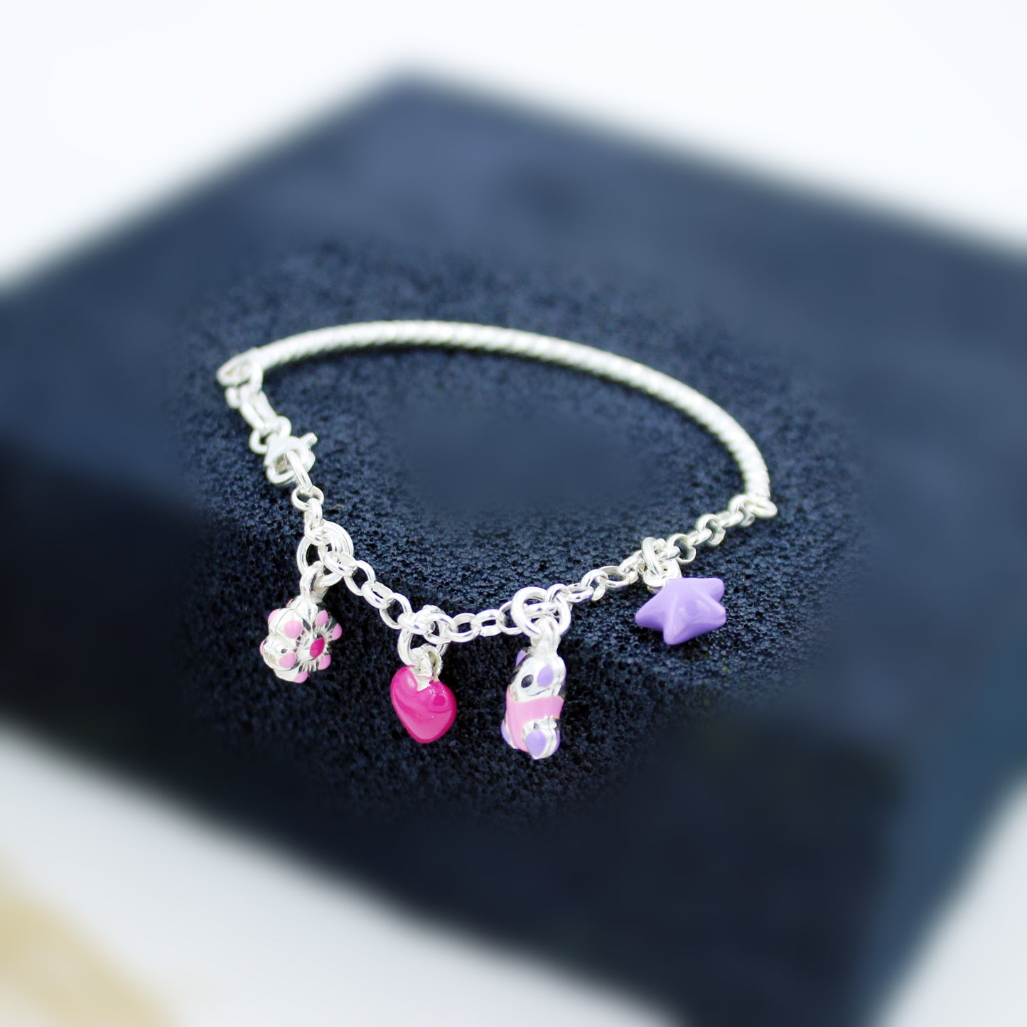 Colour's Teddy And Star Charm Bracelet