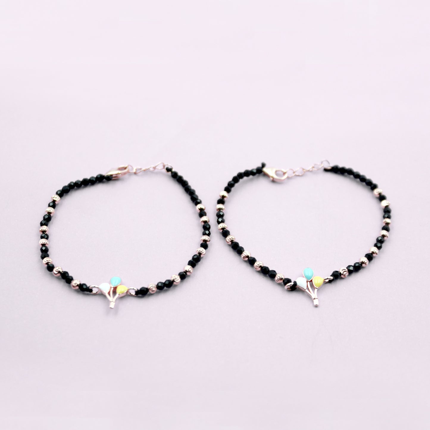 Balloon With Rose Gold Beads Bracelet