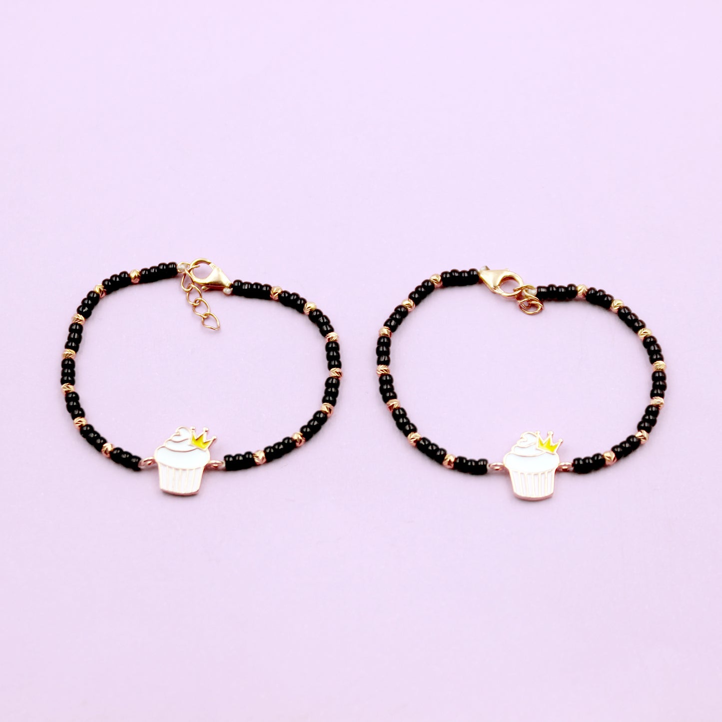 Crown Cake Charm Bracelet