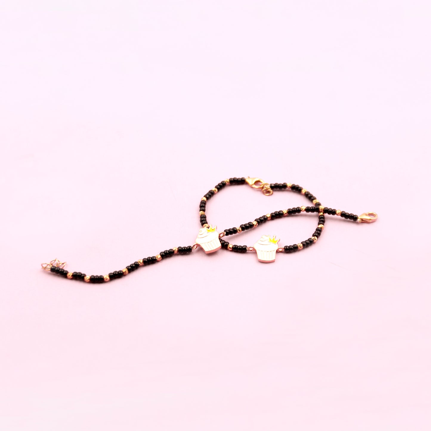 Crown Cake Charm Bracelet