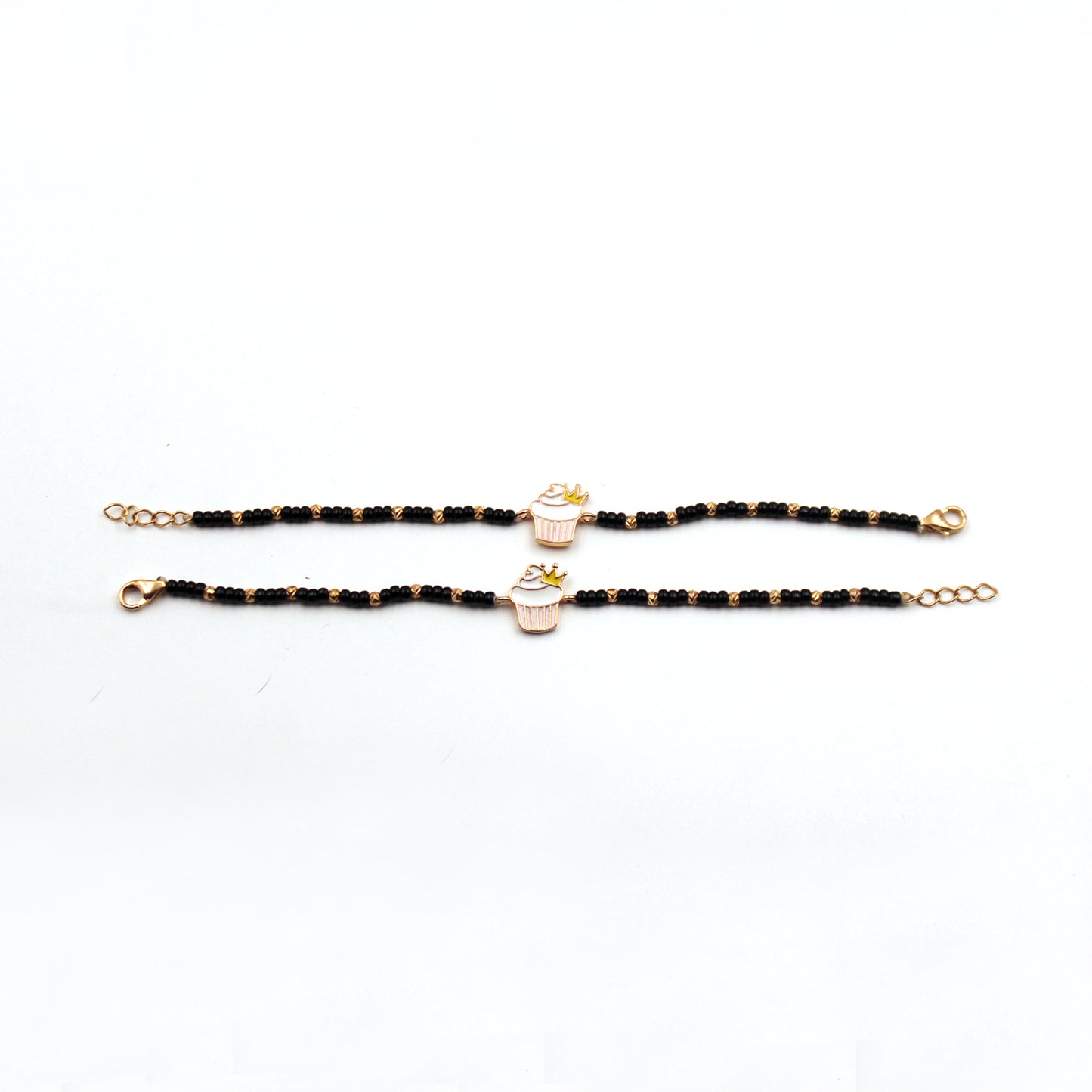 Crown Cake Charm Bracelet