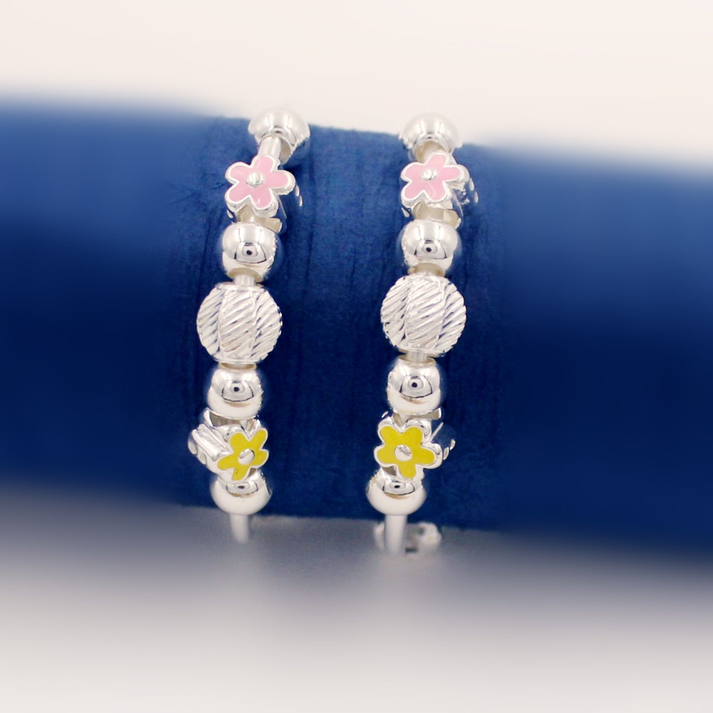 Ball Beads With Flower Kada