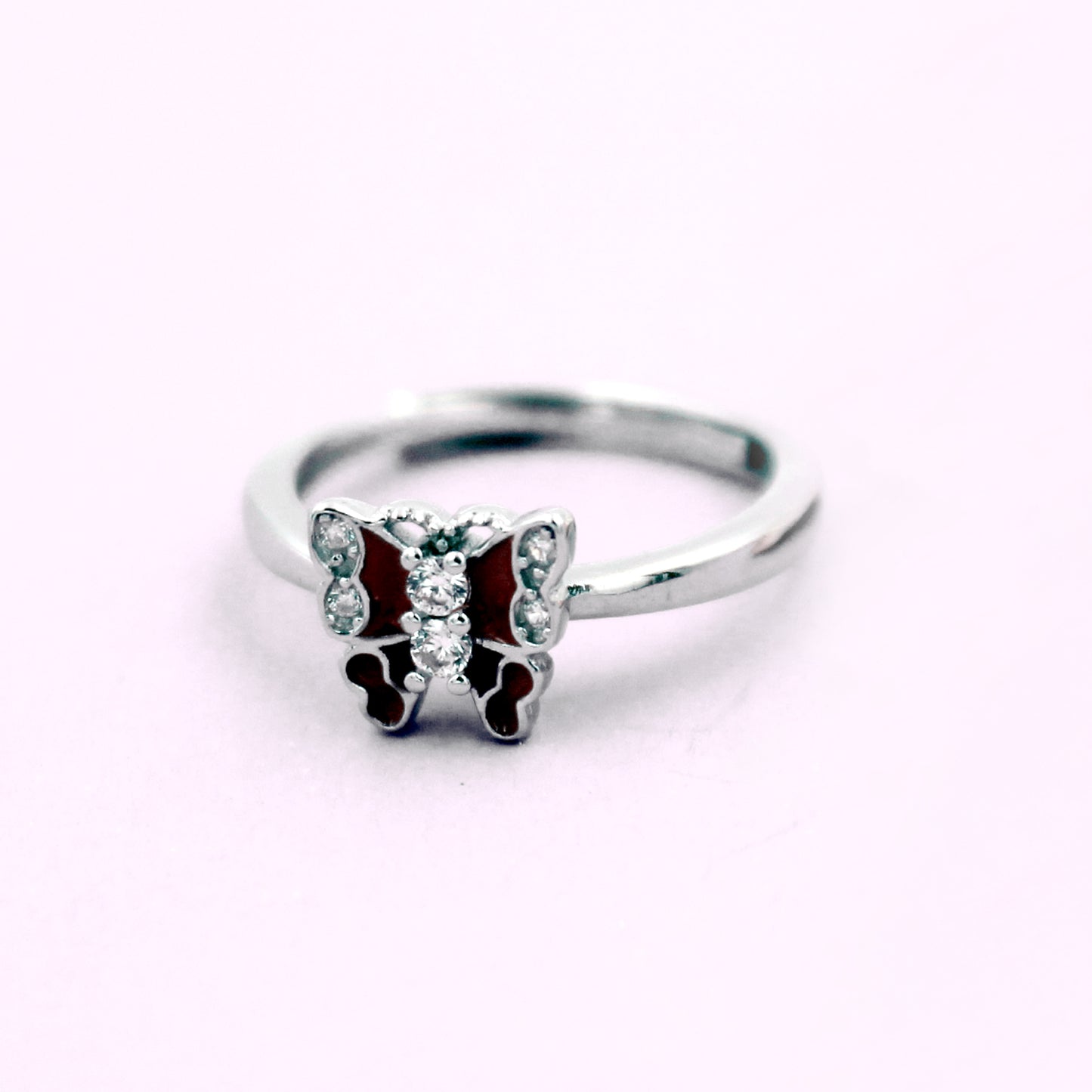 Silver Dazzling Butterfly Rings
