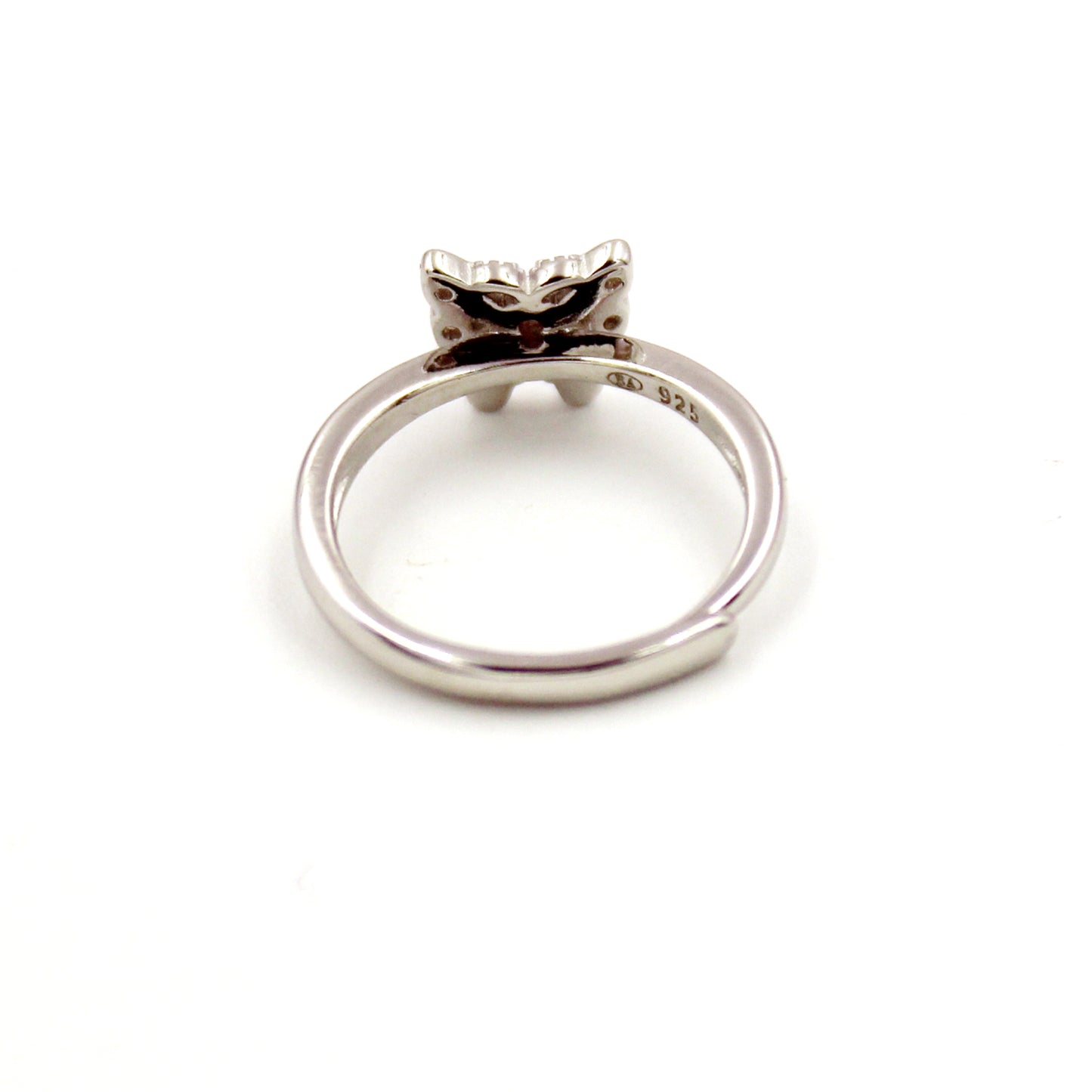 Silver Dazzling Butterfly Rings