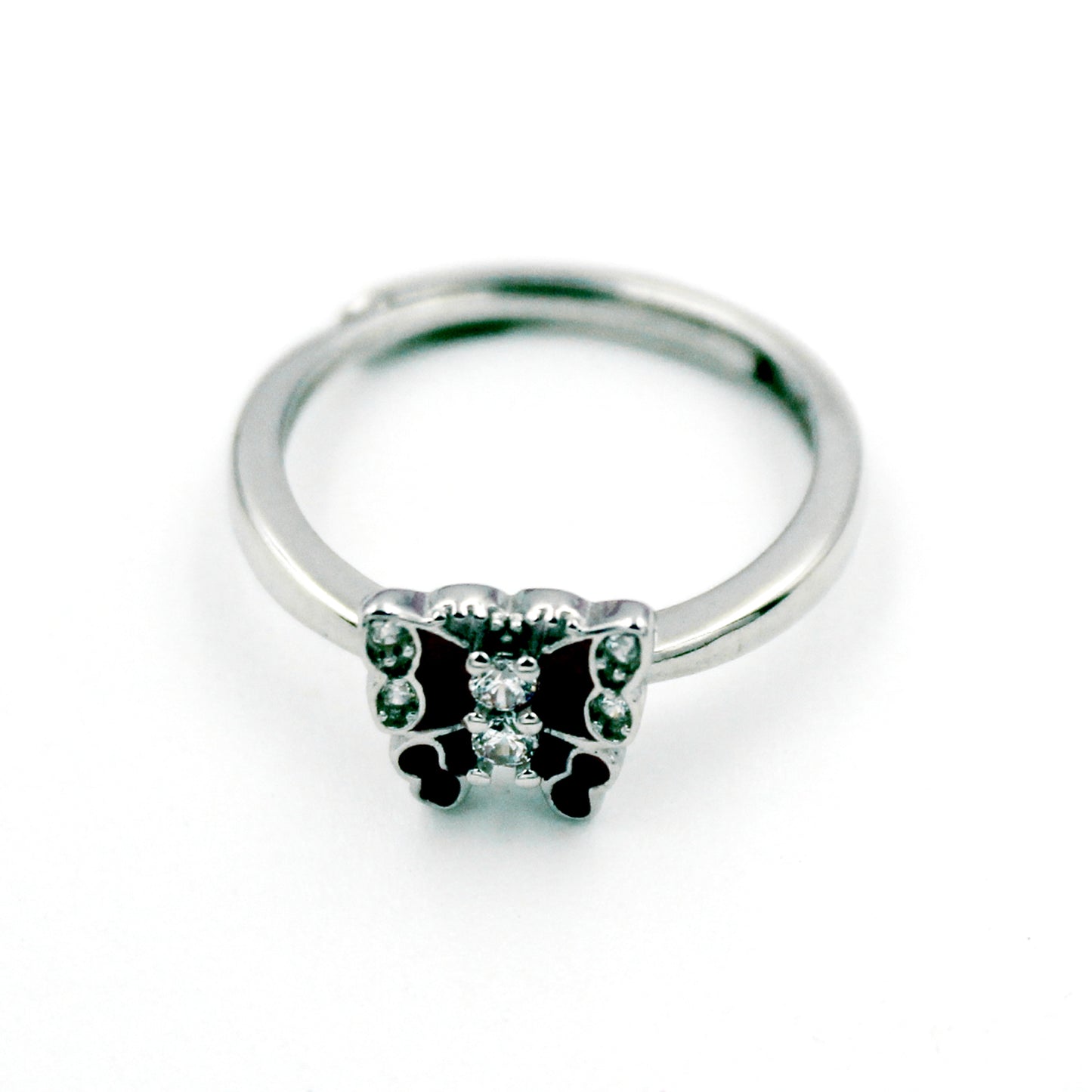 Silver Dazzling Butterfly Rings