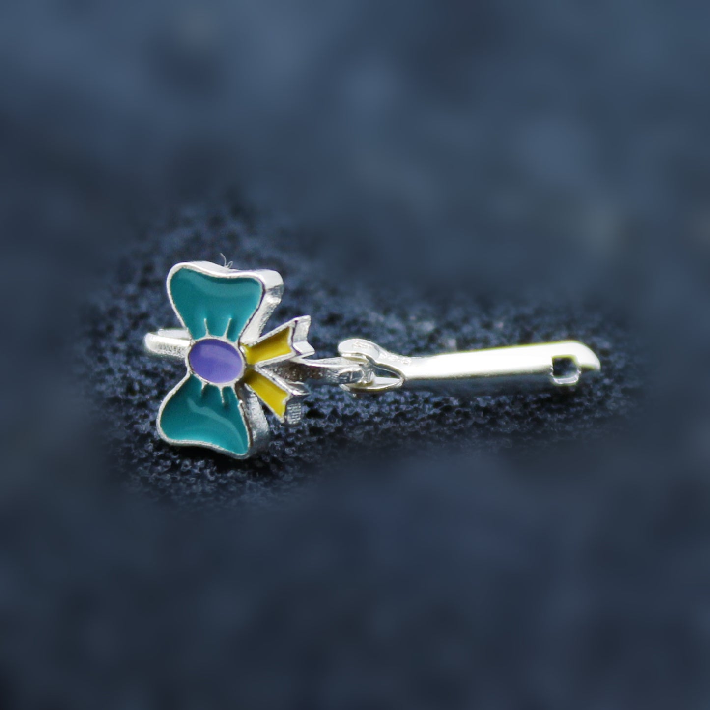 Silver Blue Ribbon Tops
