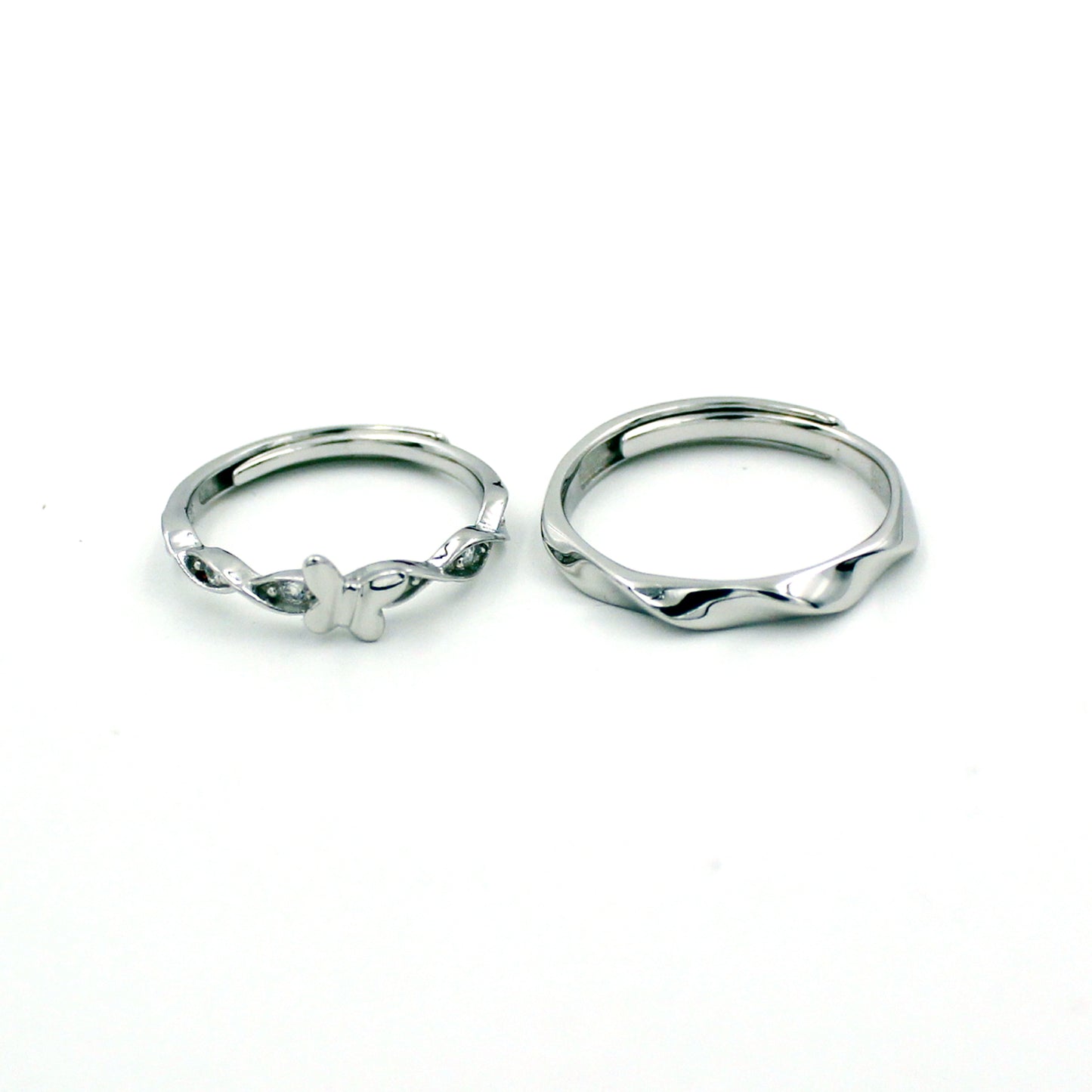 Classic Butterfly Couple Rings