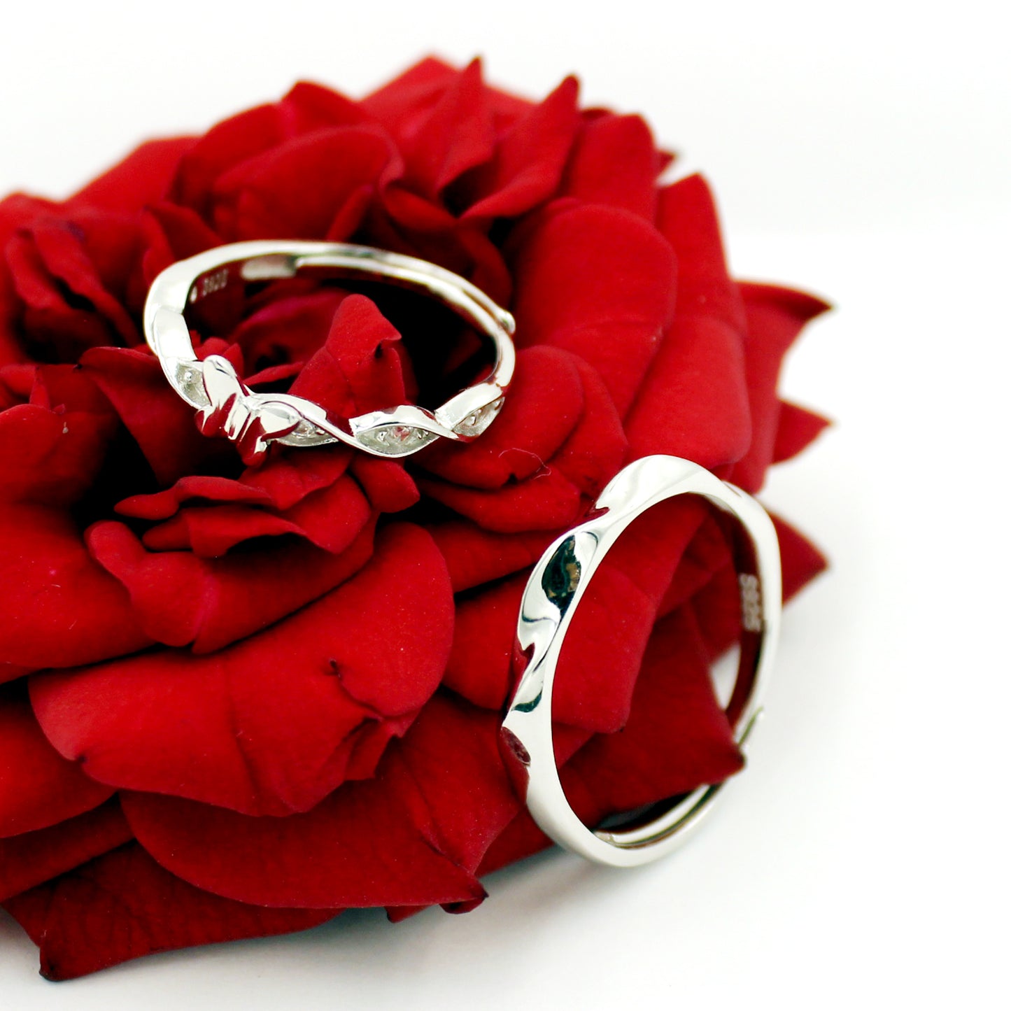 Classic Butterfly Couple Rings