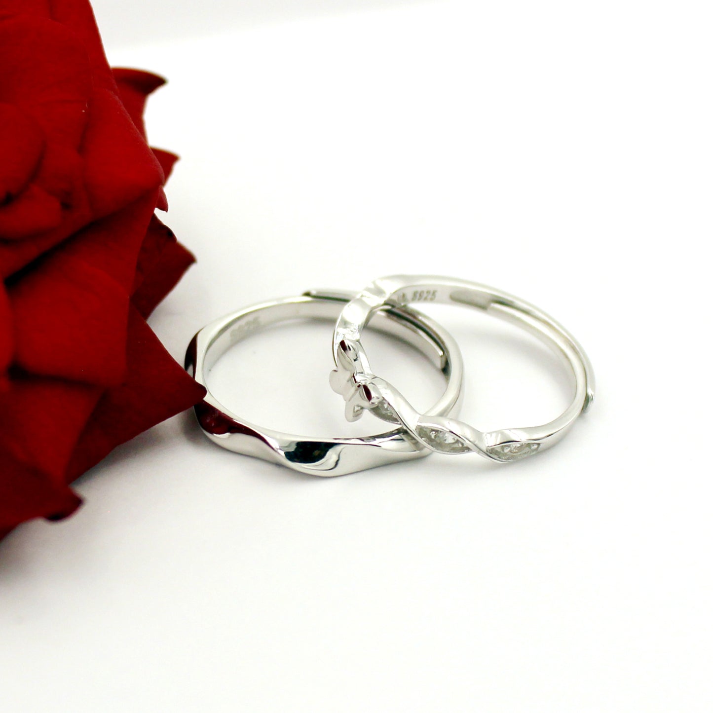 Classic Butterfly Couple Rings