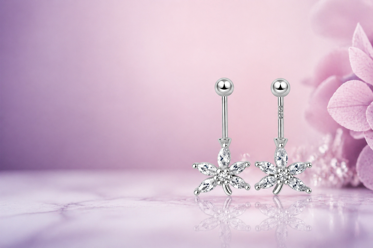 ORHU JEWEL 925 Silver Hallmarked Butterfly Bugadi for Women | Helix Piercing Earring | Stylish Upper Ear Cartilage Stud | Lightweight Designer Silver Jewelry | Royal Floral Cluster