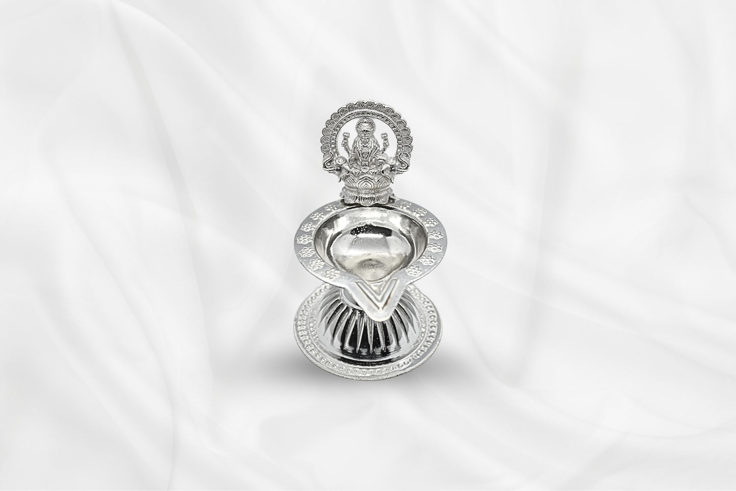 Silver Laxmi Ganesha Deepam