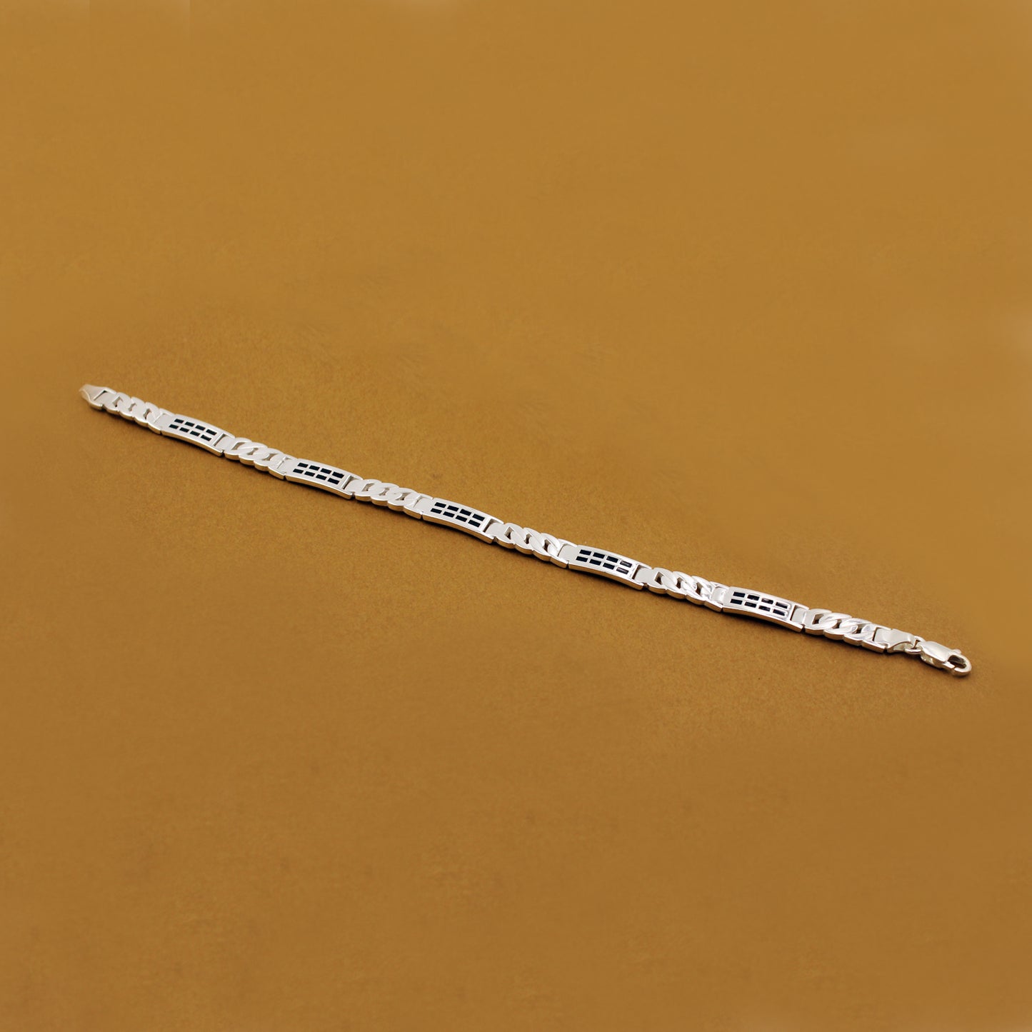Silver Grid Link Bracelet