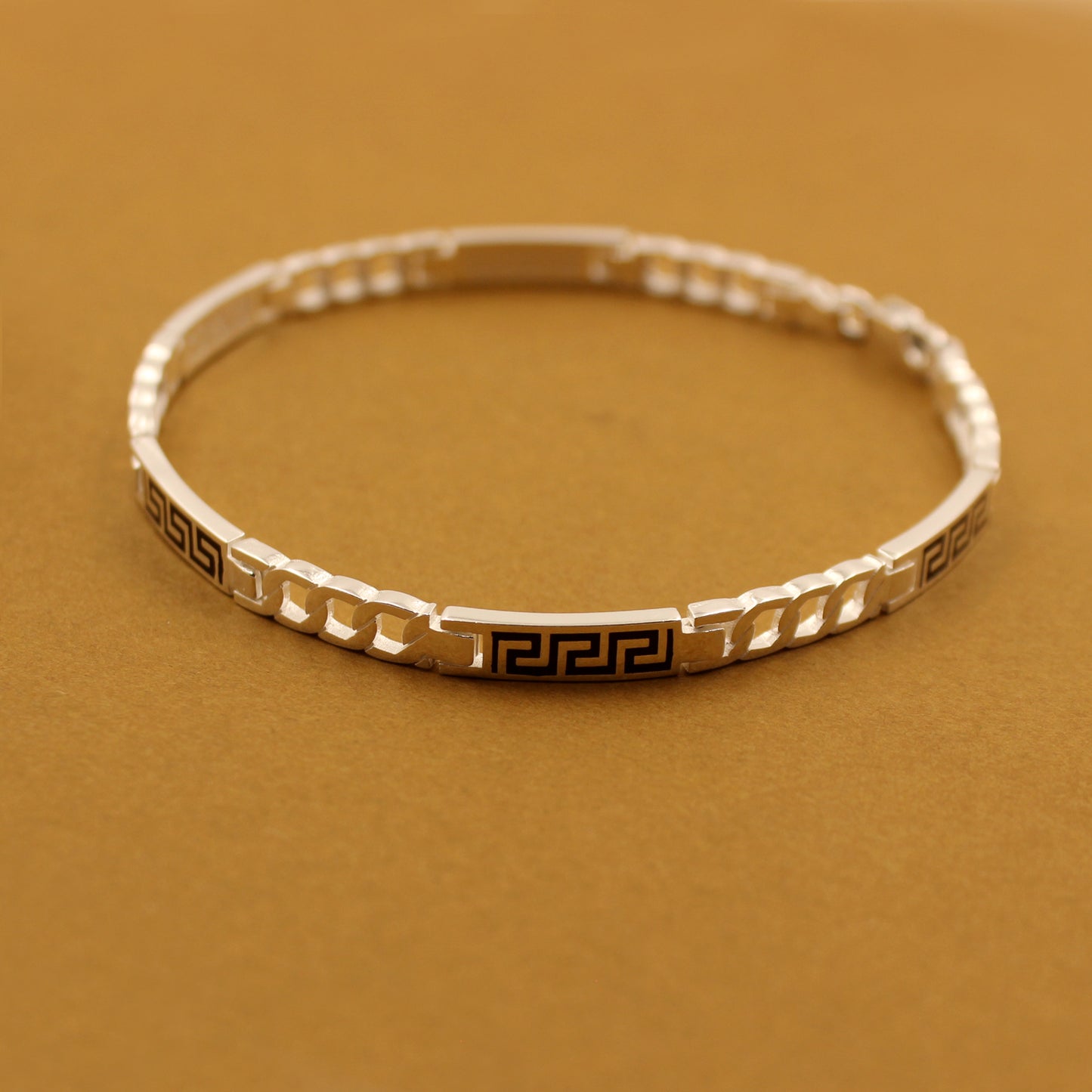 Greek Maze Silver Bracelet