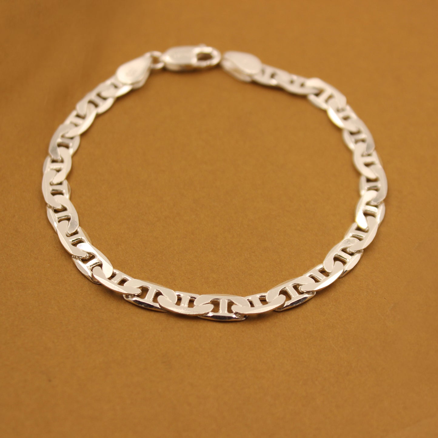 Bold Curb Link Silver Bracelet