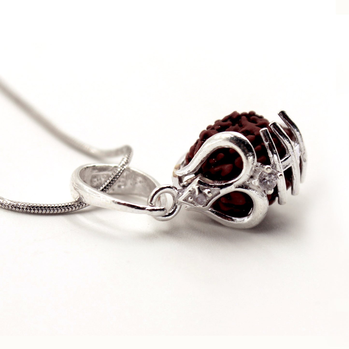 Silver Trishul Rudraksh Pendant