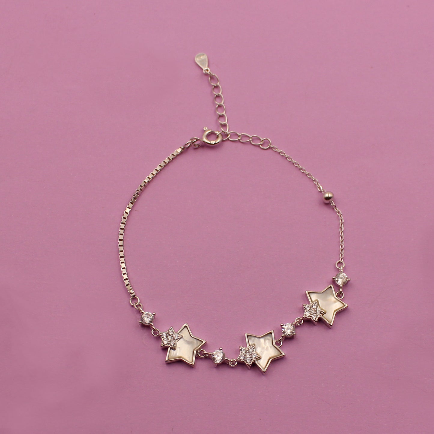 Silver Shining Star Bracelet