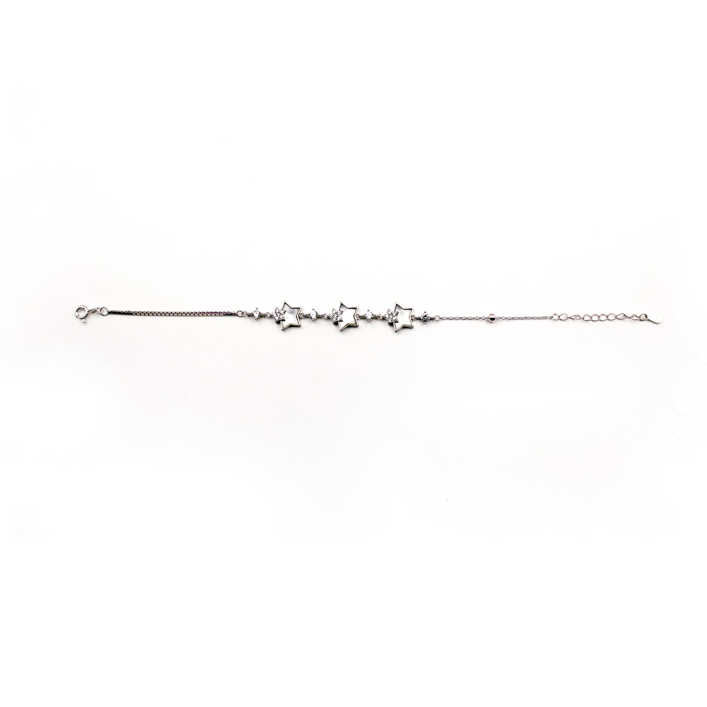 Silver Shining Star Bracelet