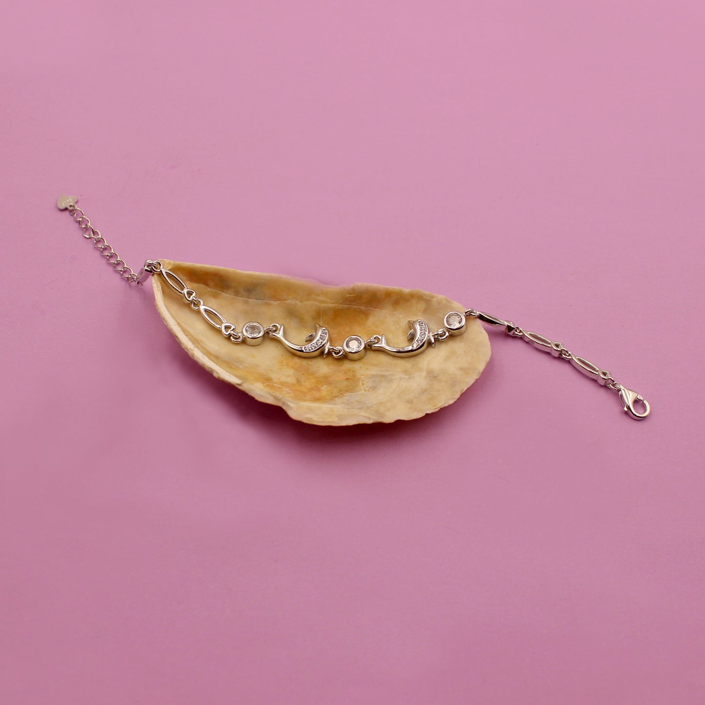 Silver Dolphin Charm Bracelet