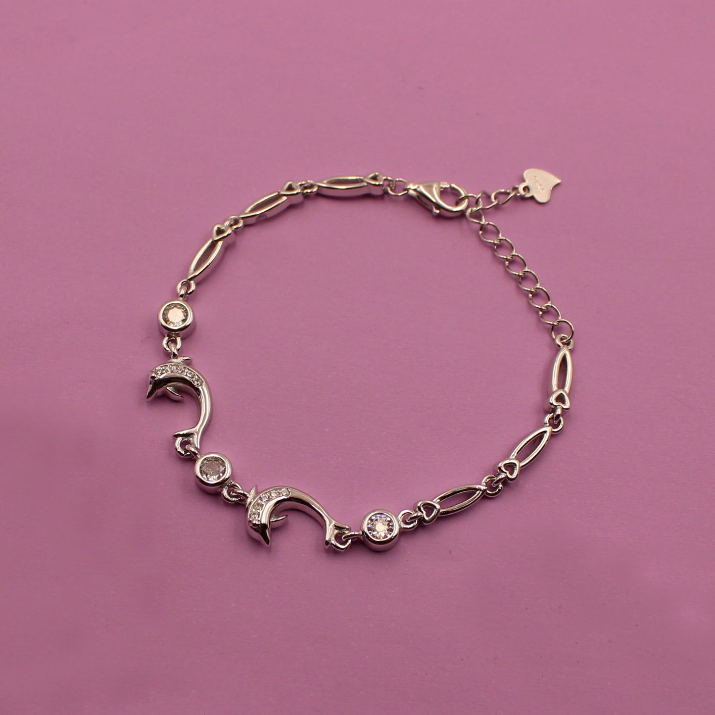 Silver Dolphin Charm Bracelet