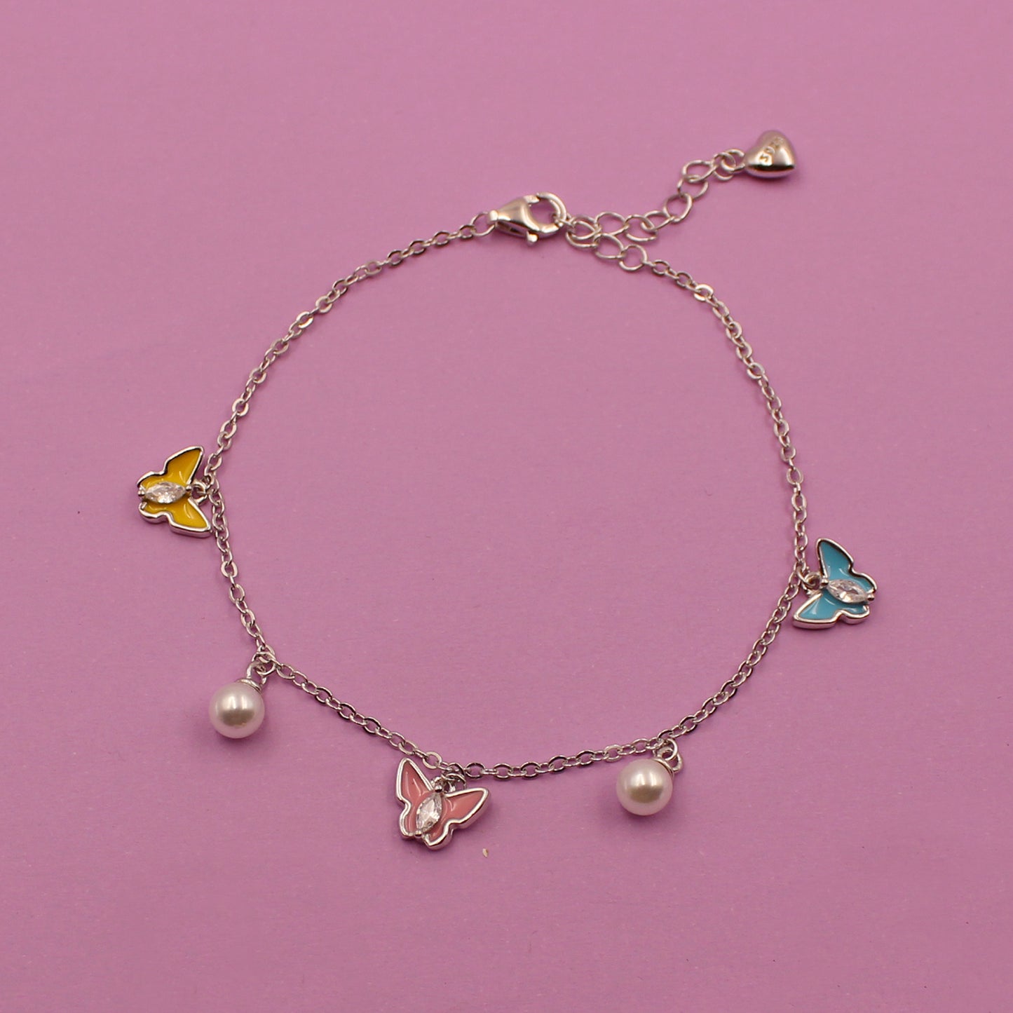 Butterfly With Pearl Bracelat