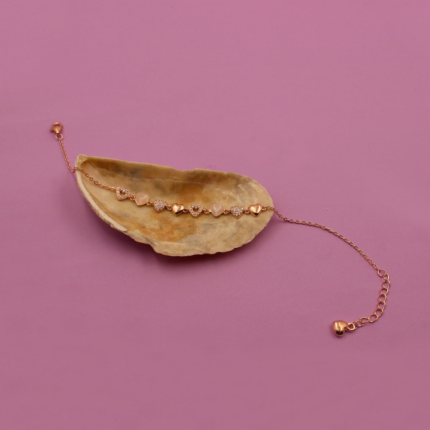Rose Gold Bright heart Bracelet