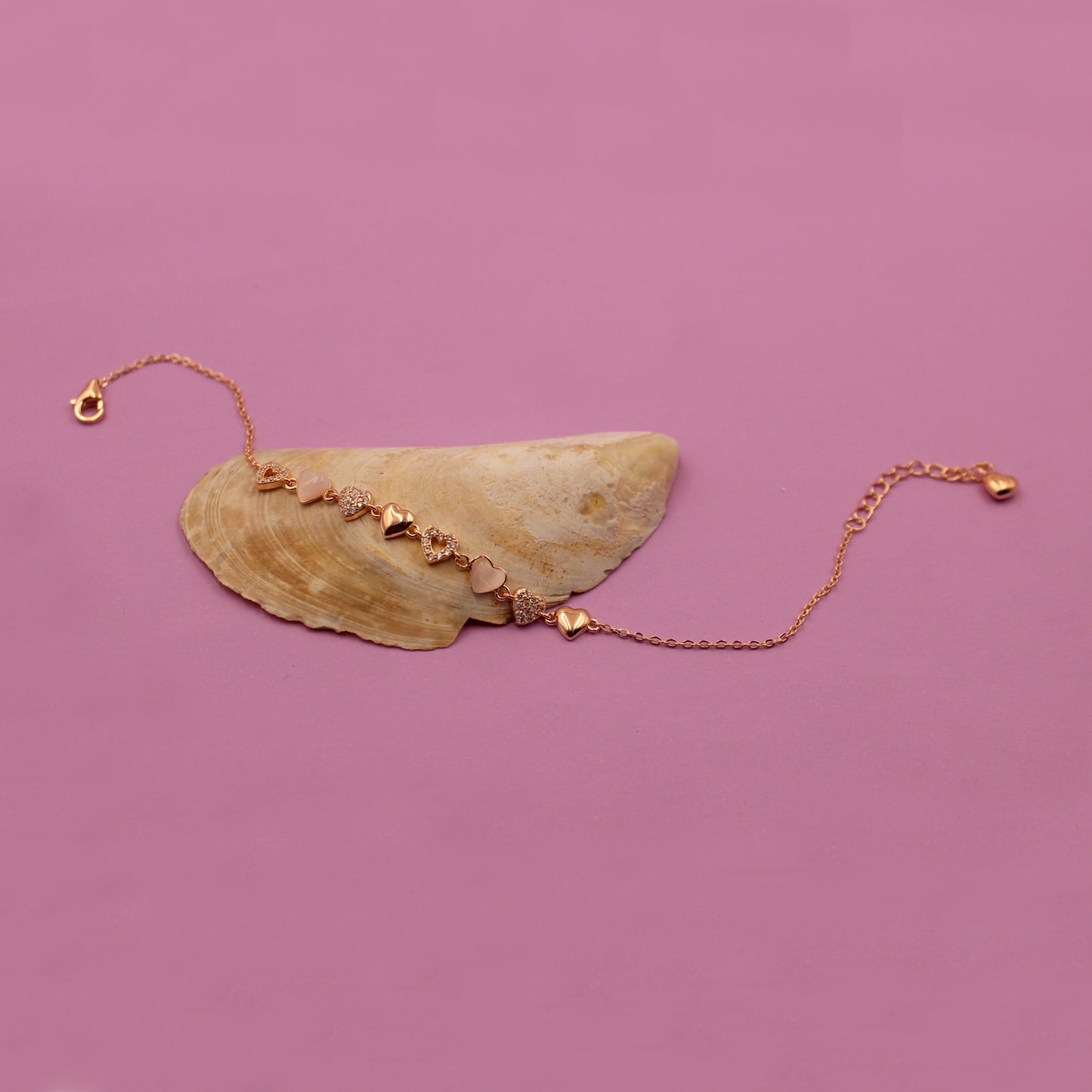 Rose Gold Bright heart Bracelet