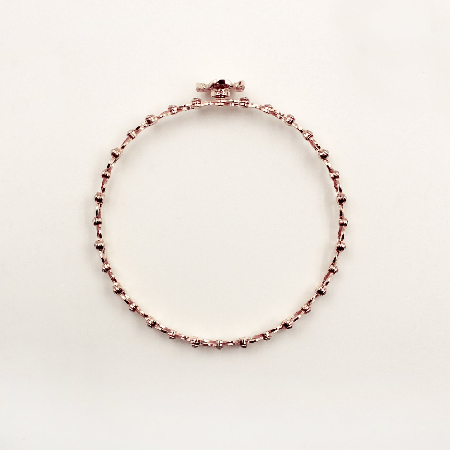 Supple Bracelet With Stone Flower