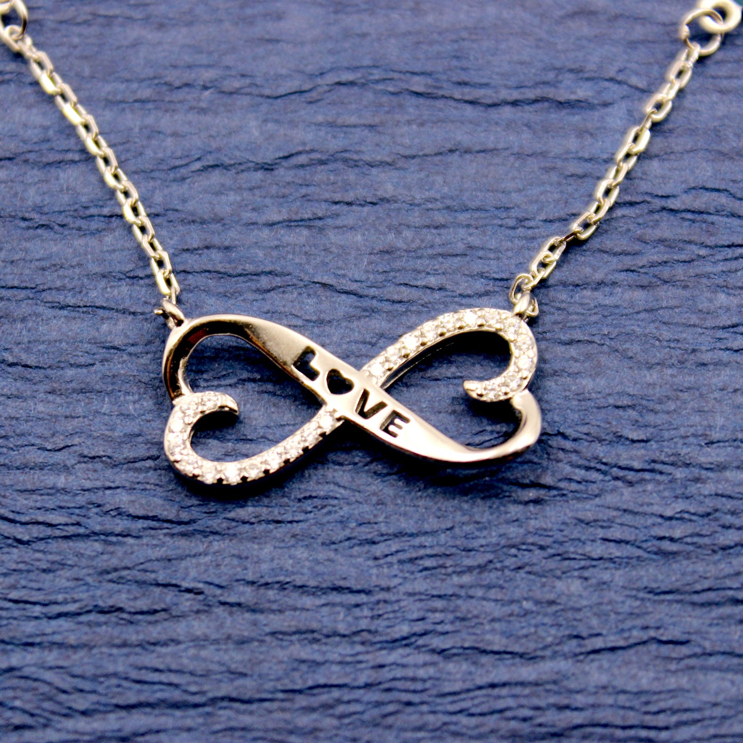 Evil Eye With Stone Infinite Love Pendant