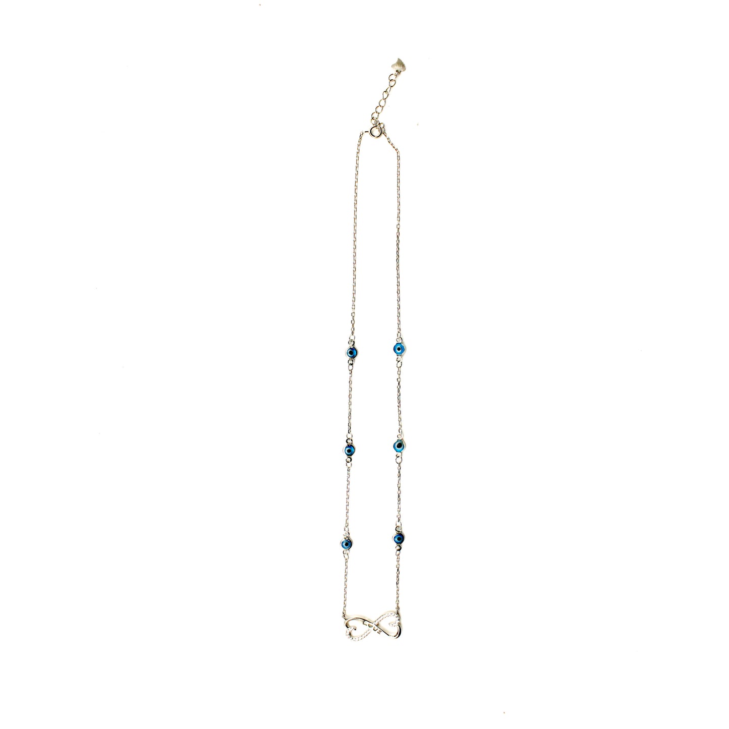 Evil Eye With Stone Infinite Love Pendant