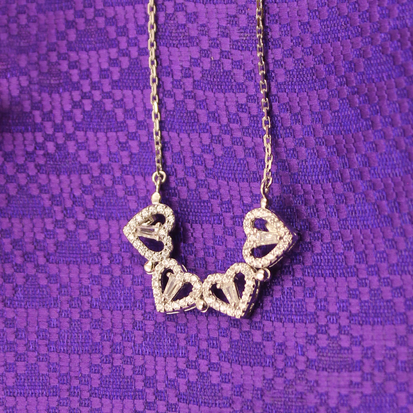 Silver Clover Heart Convertible Necklace