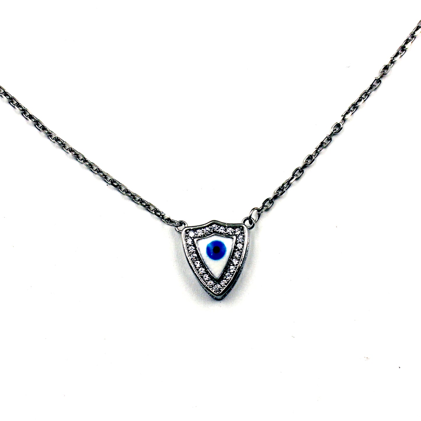 Silver Precious Evil Eye Pendant