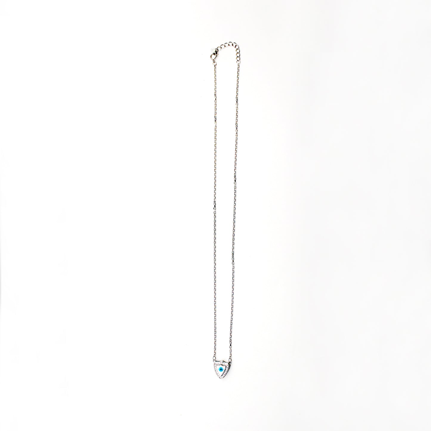 Silver Precious Evil Eye Pendant