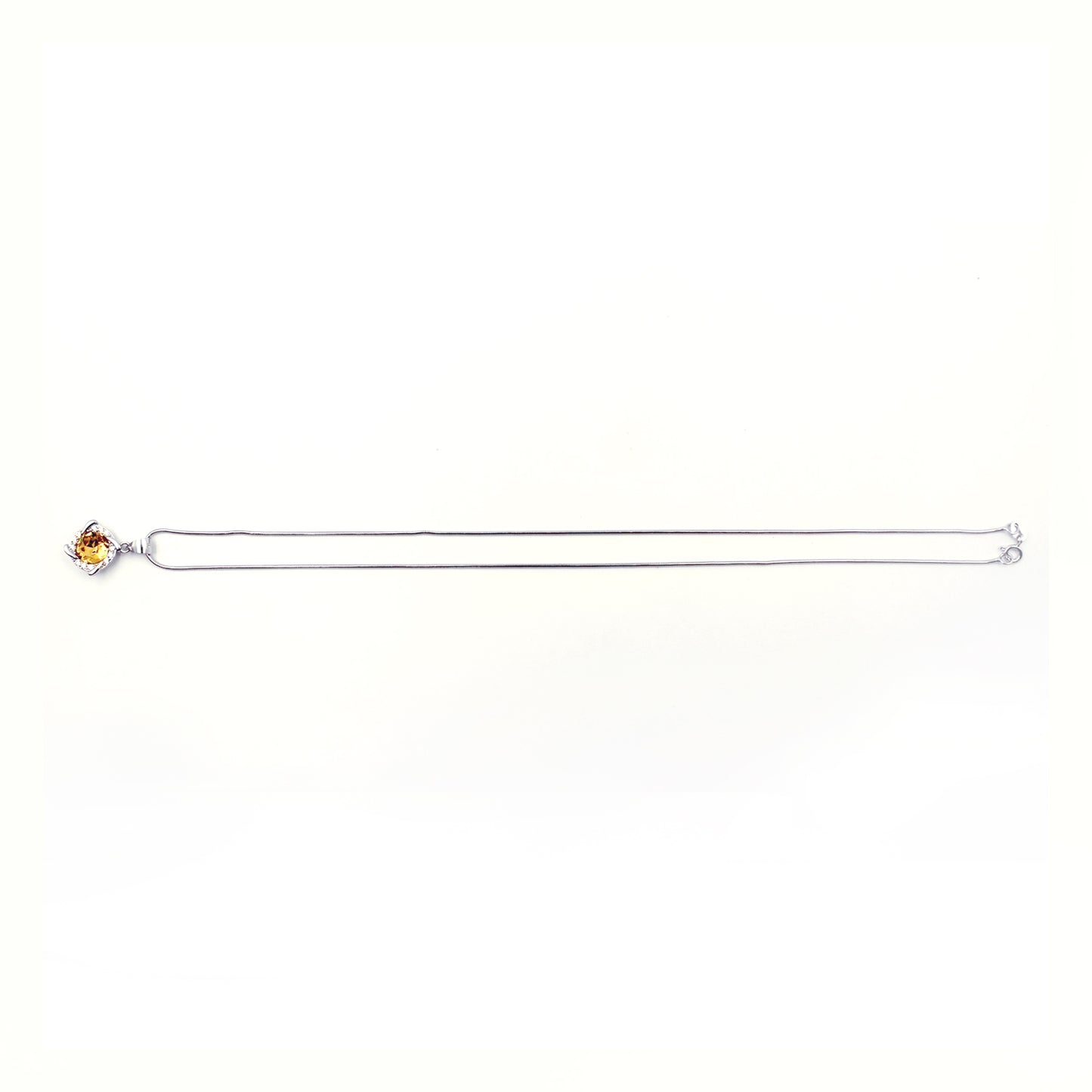 Silver Yellow Stone Floweret Set