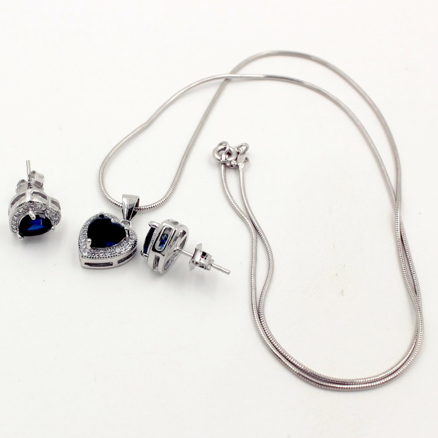 Silver Ocean In Heart Set
