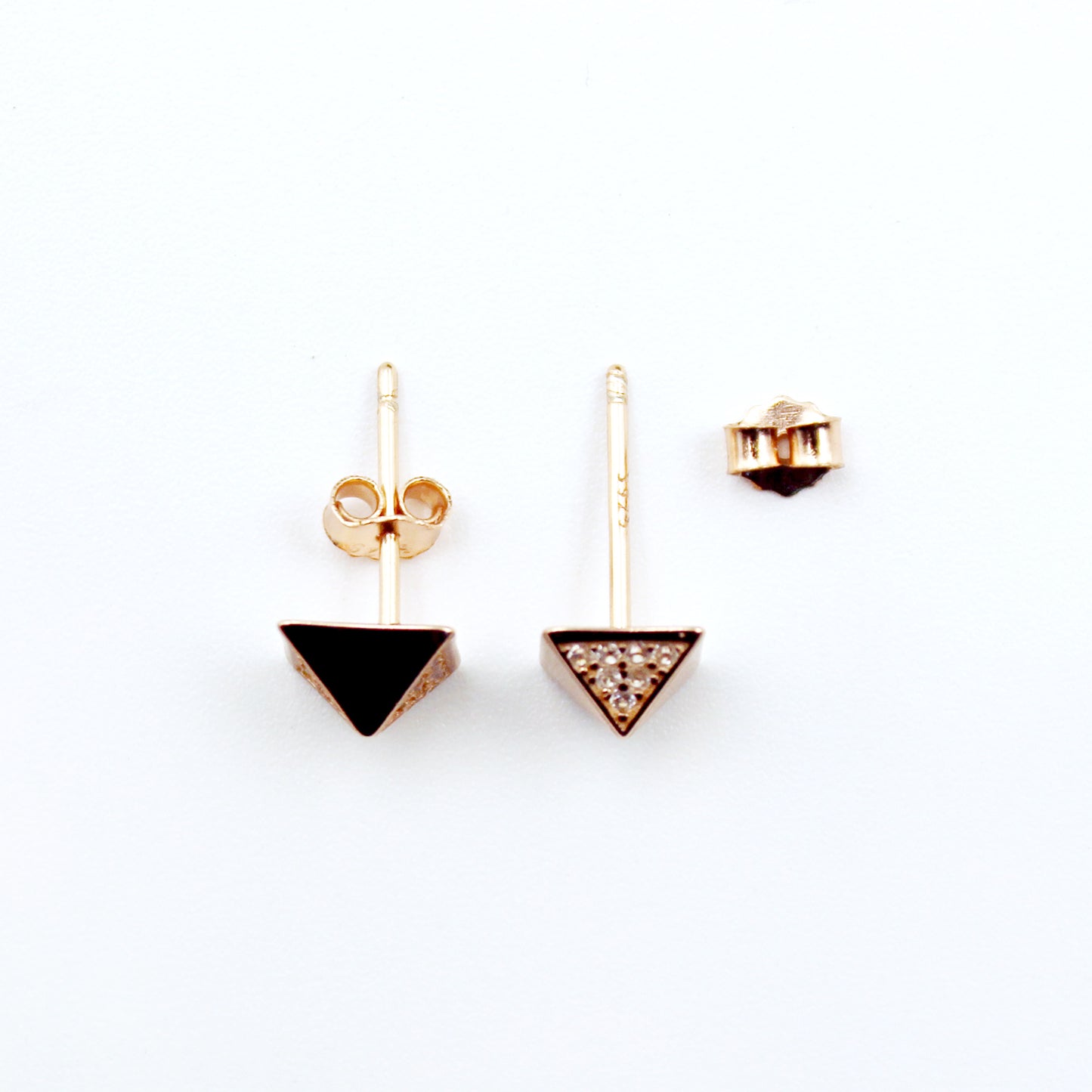 Rose Gold Triangulum Stud Earring
